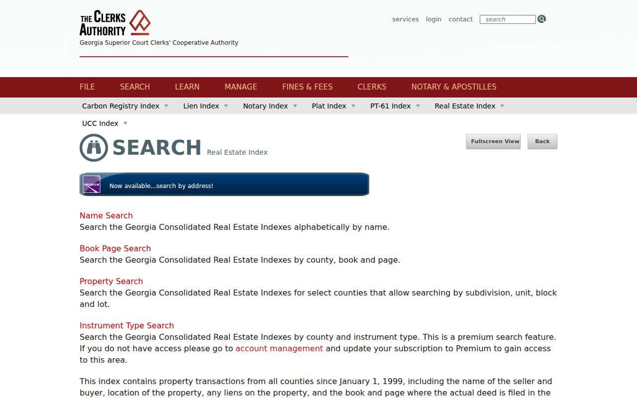 Dunwoody people search in the GSCCCA deed index