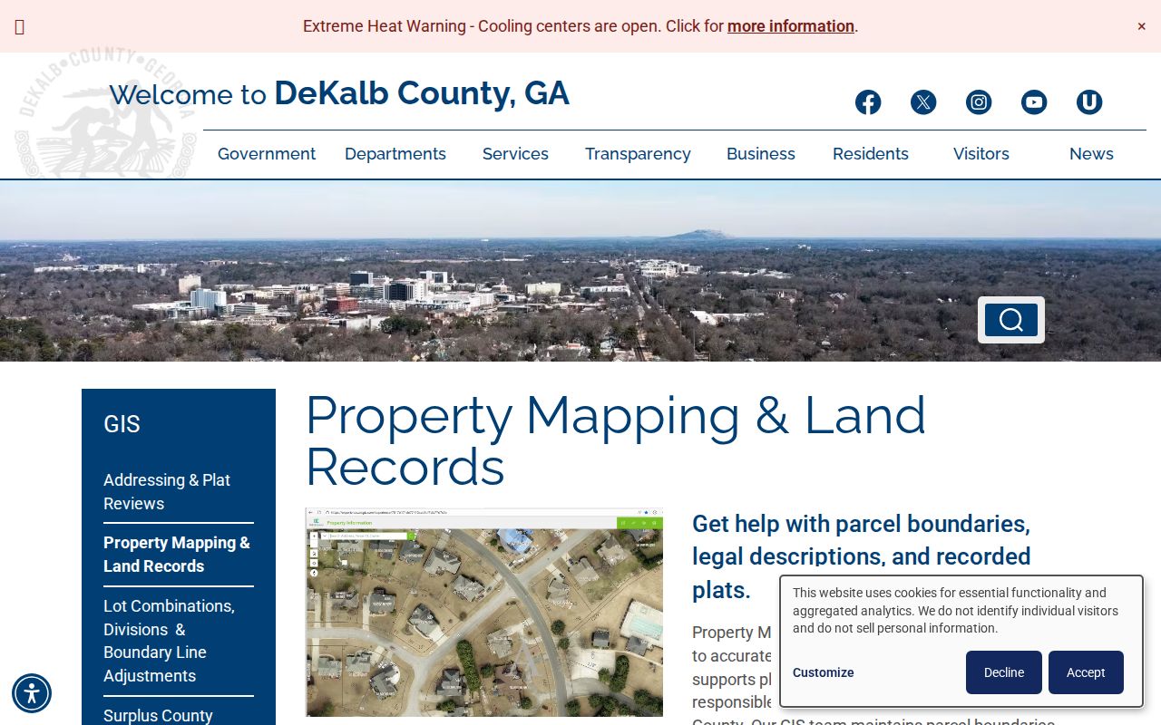 Dunwoody people search with DeKalb parcel and GIS tools